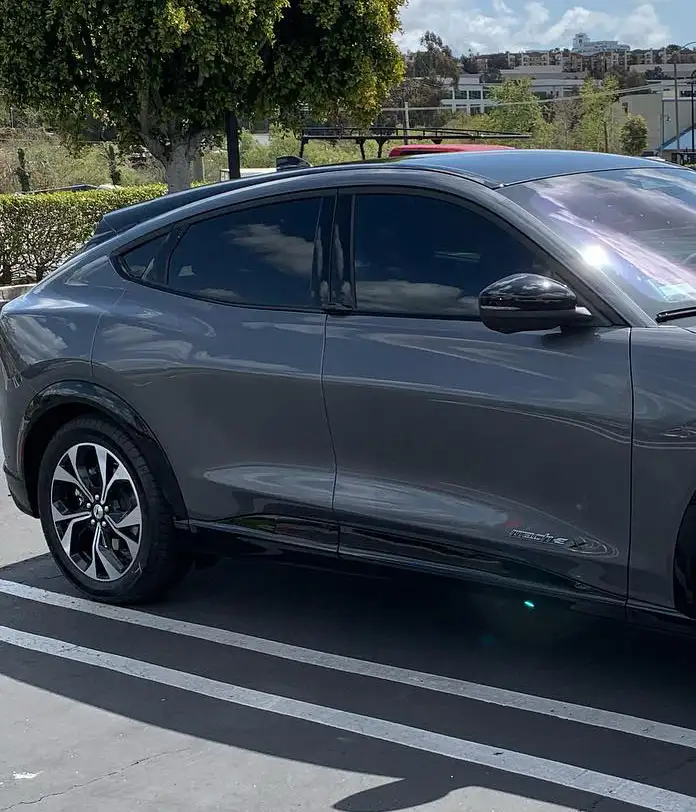window tint on grey SUV