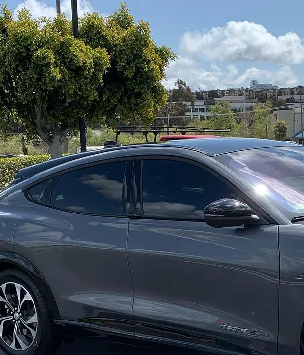 window tint on grey SUV